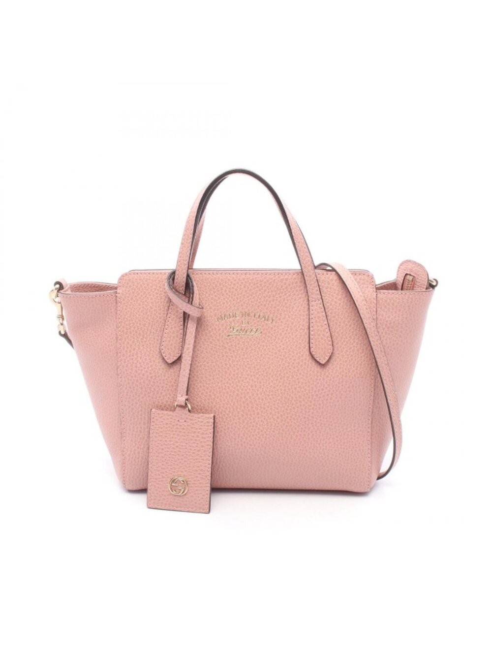 Gucci Handbag Swing Mini 2-Way Pink Leather
